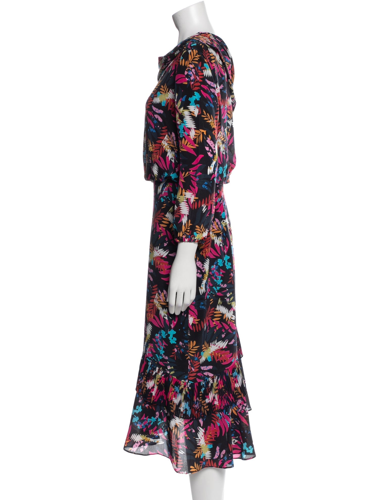 Saloni Silk Midi Length Dress