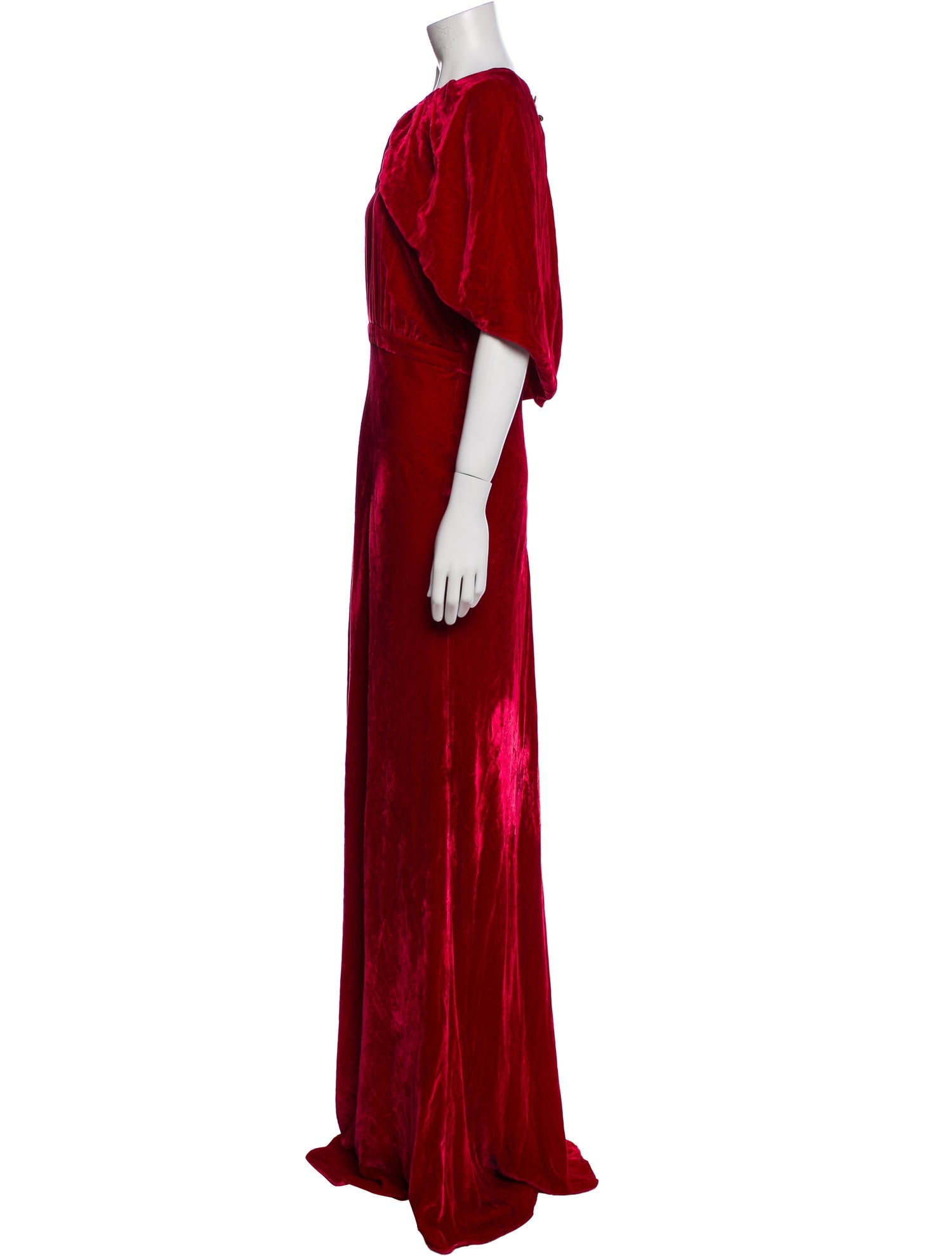 Saloni Crew Neck Long Dress