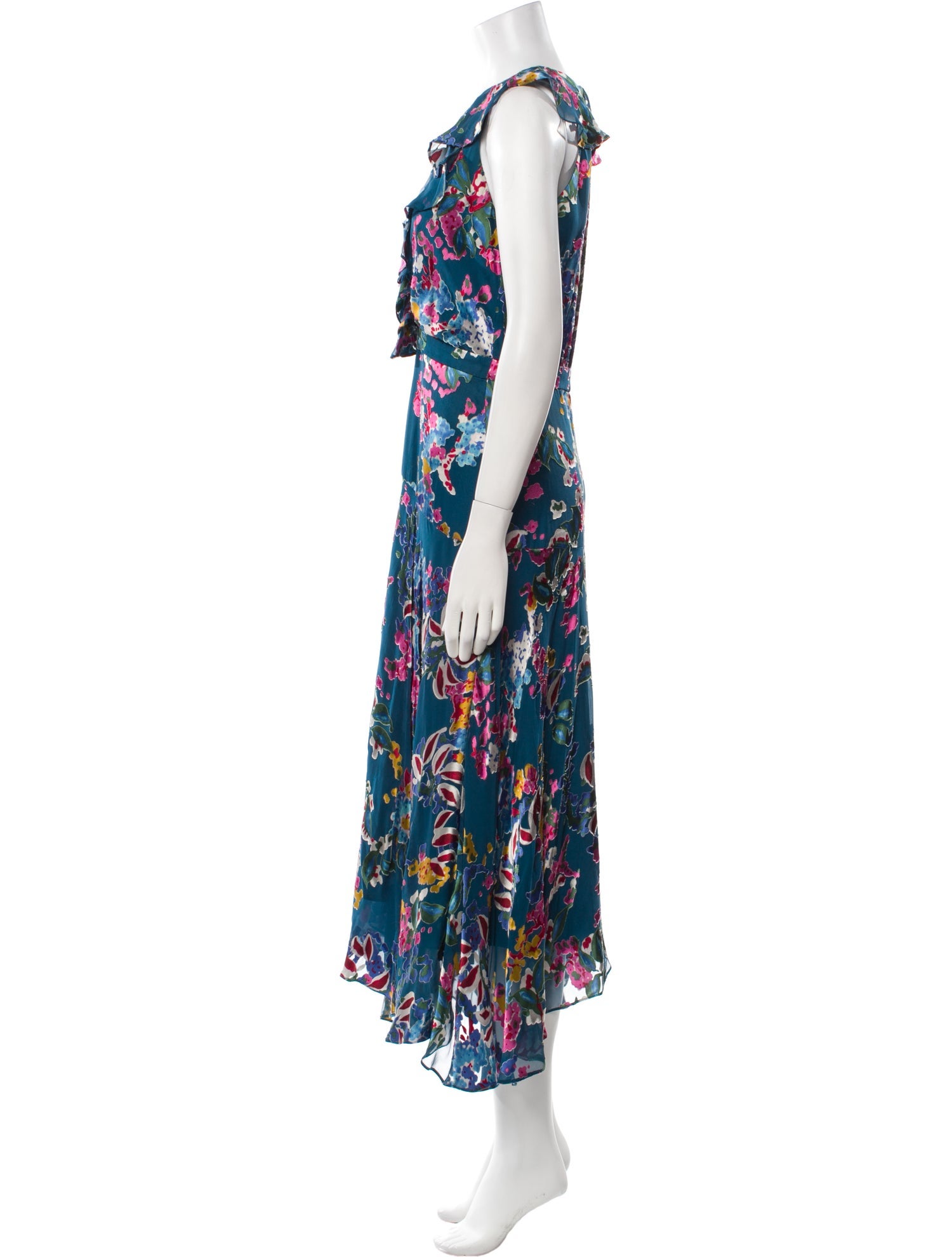 Saloni Floral Print Long Dress