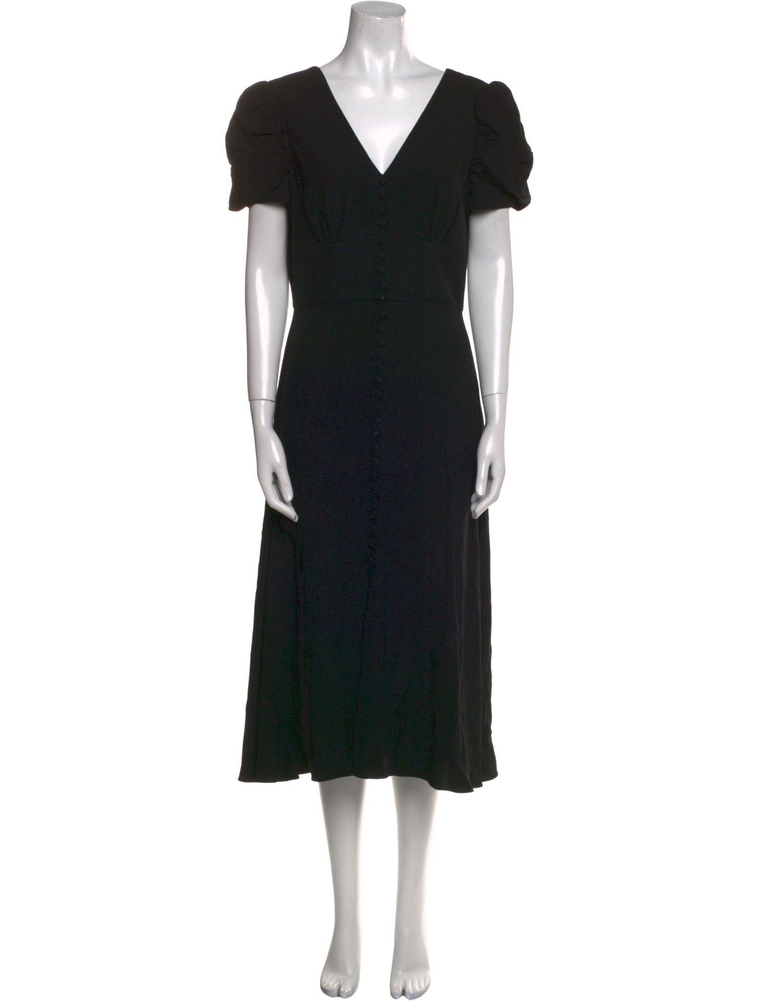 Saloni V-Neck Midi Length Dress