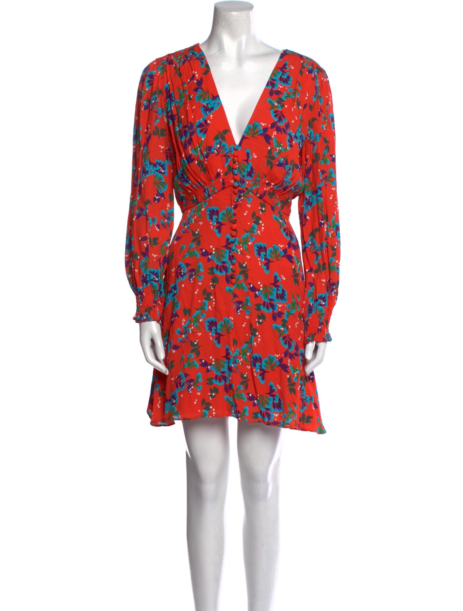 Saloni Floral Print Mini Dress