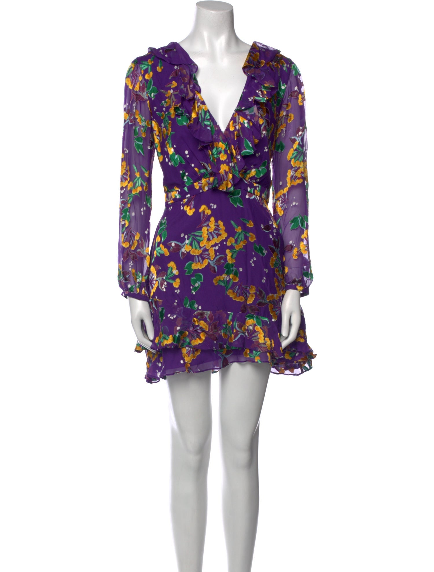Saloni Floral Print Mini Dress