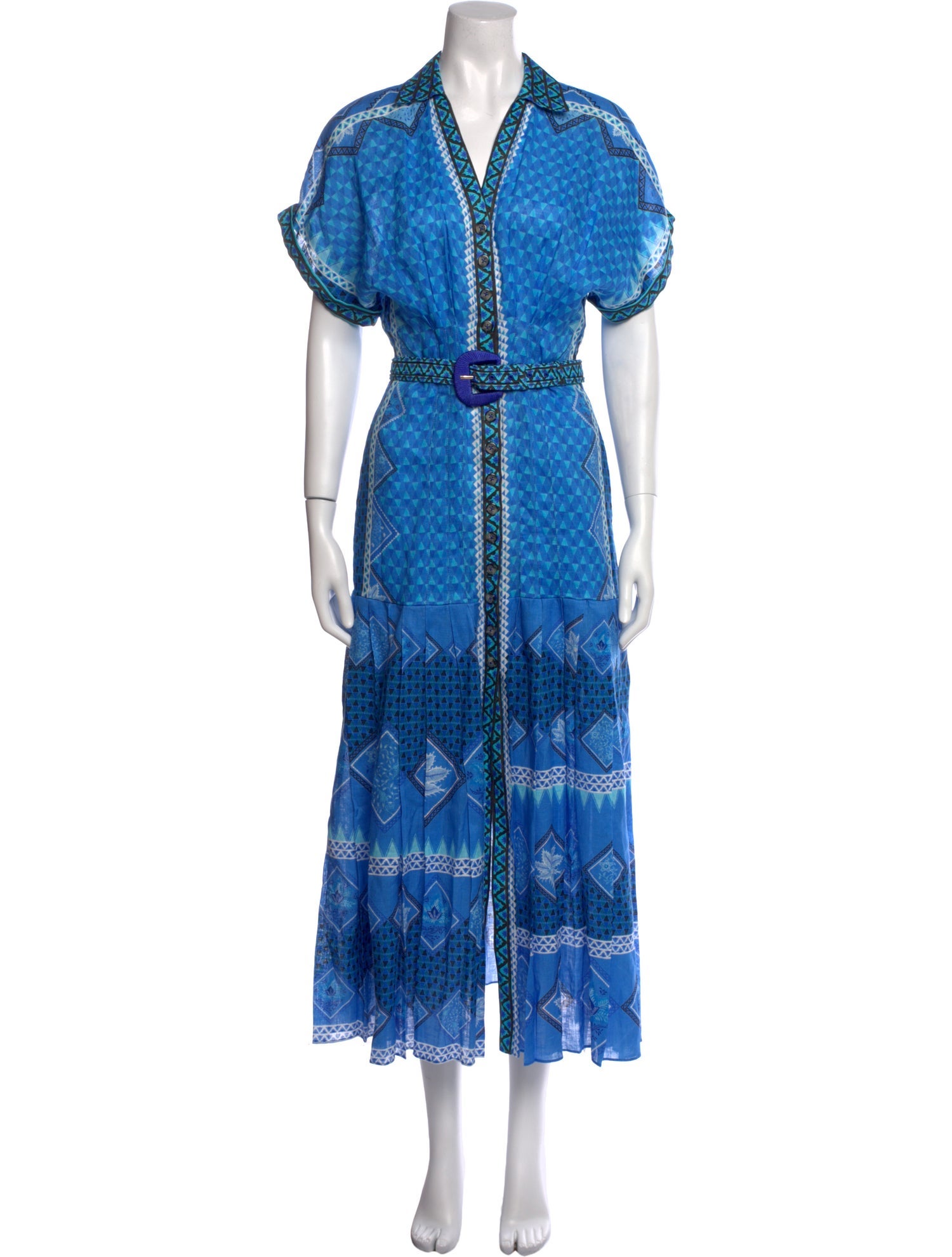 Saloni Linen Long Dress