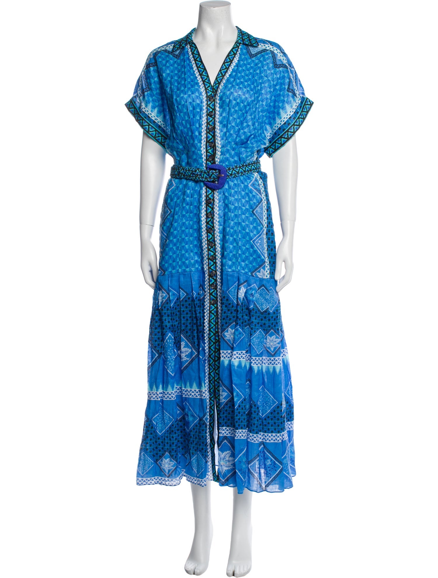 Saloni Linen Long Dress