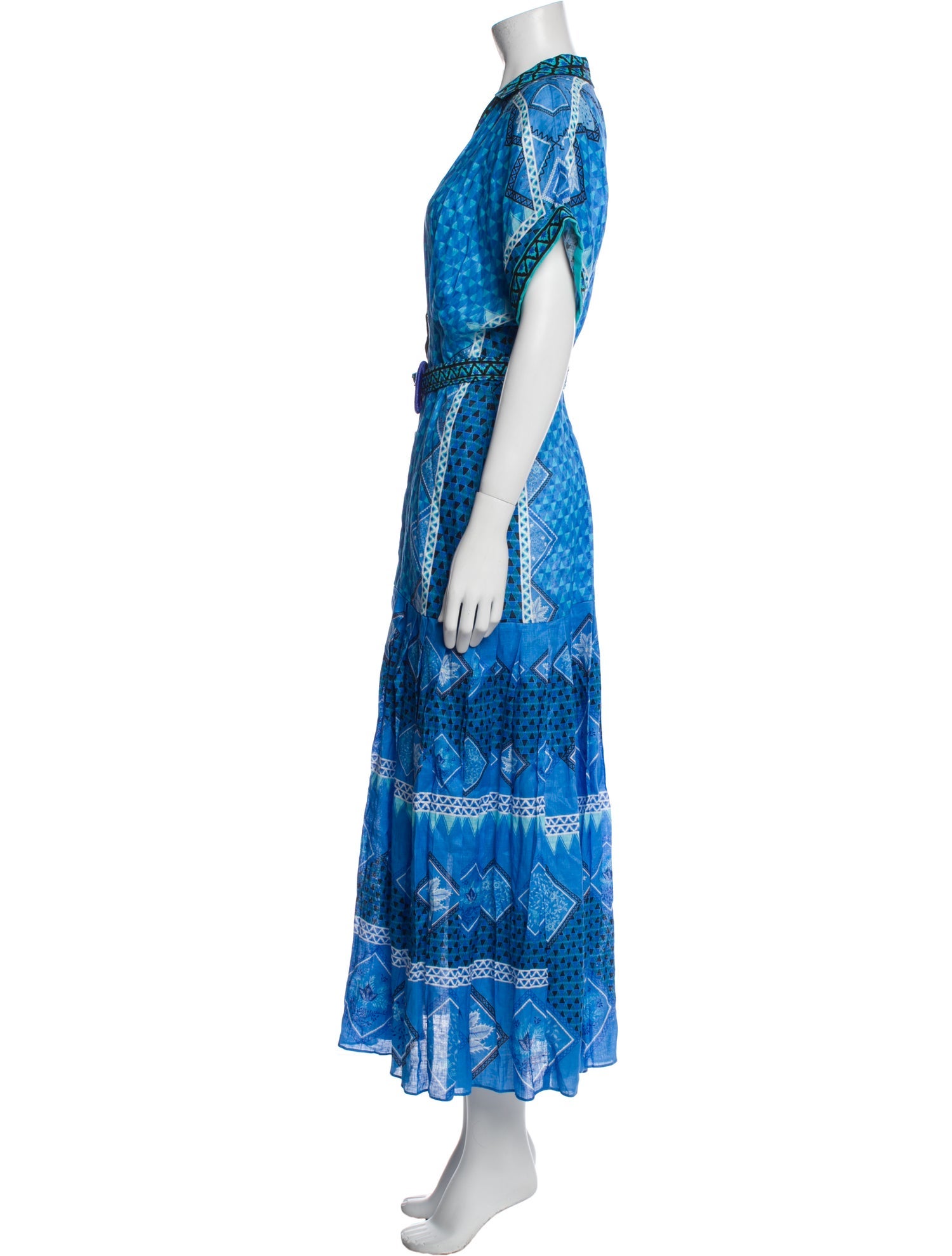 Saloni Linen Long Dress