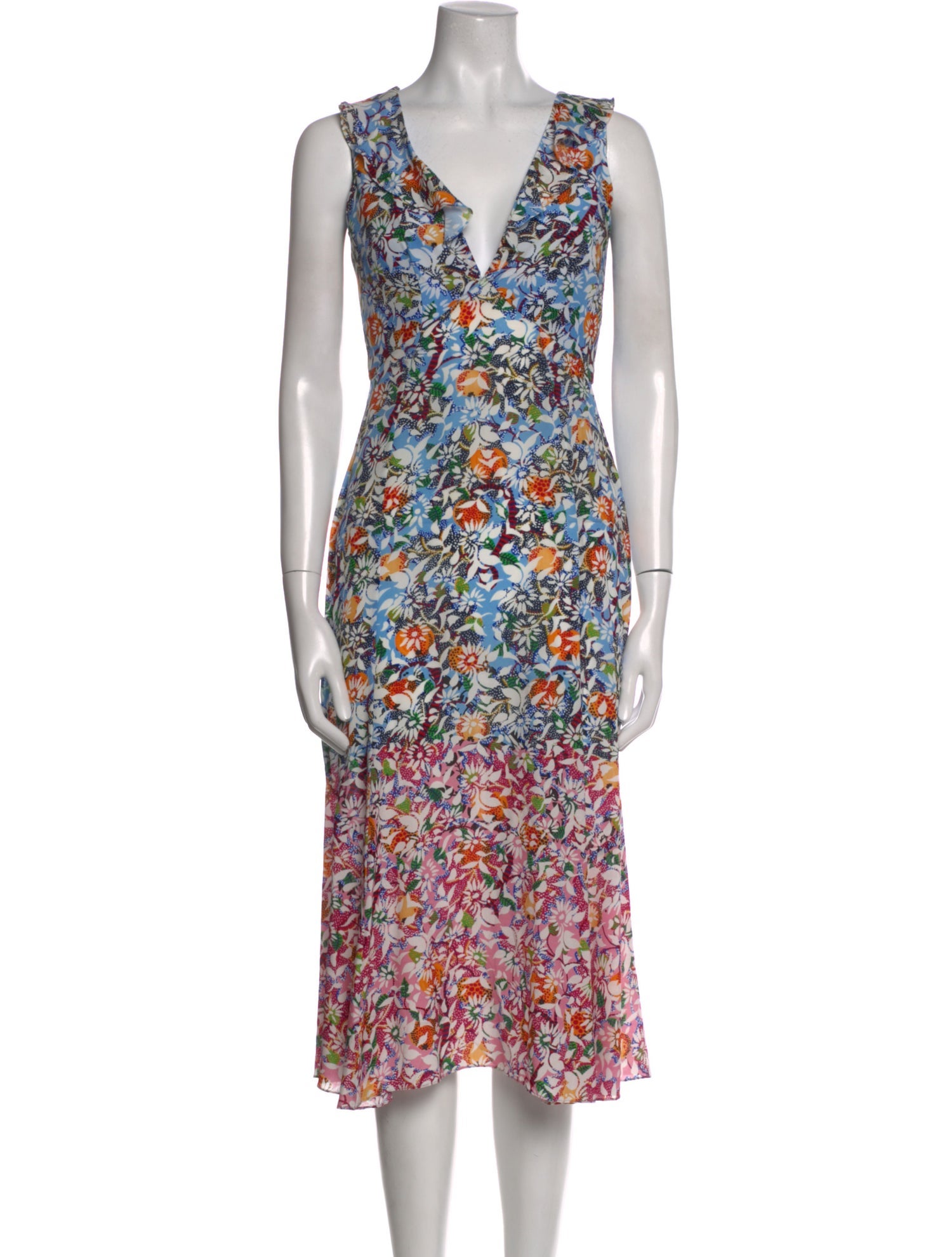 Saloni Silk Midi Length Dress