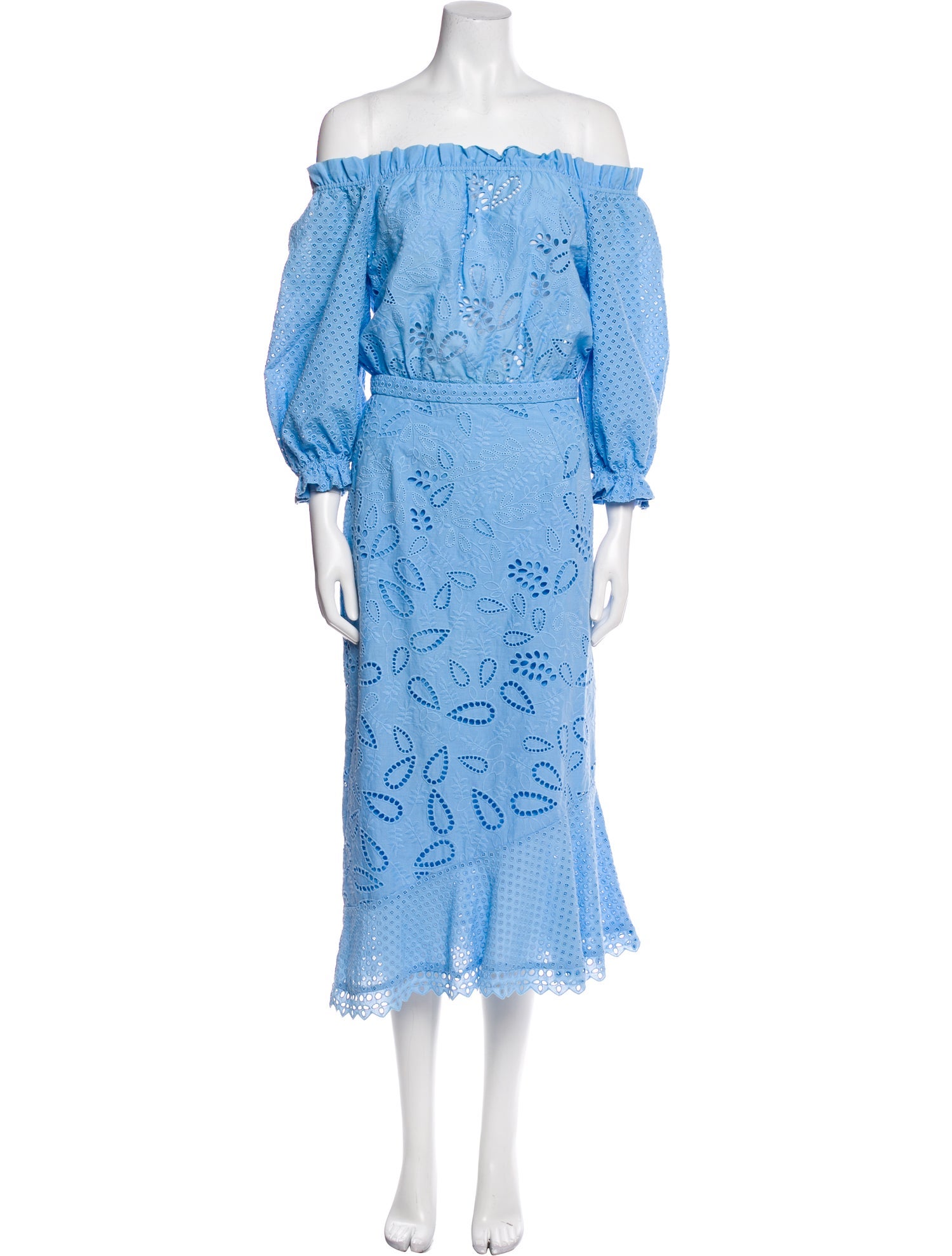 Saloni Patterned Midi Length Dress