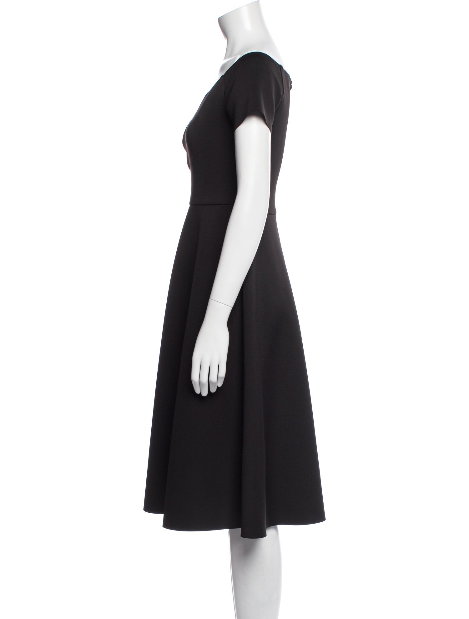 Saloni V-Neck Knee-Length Dress