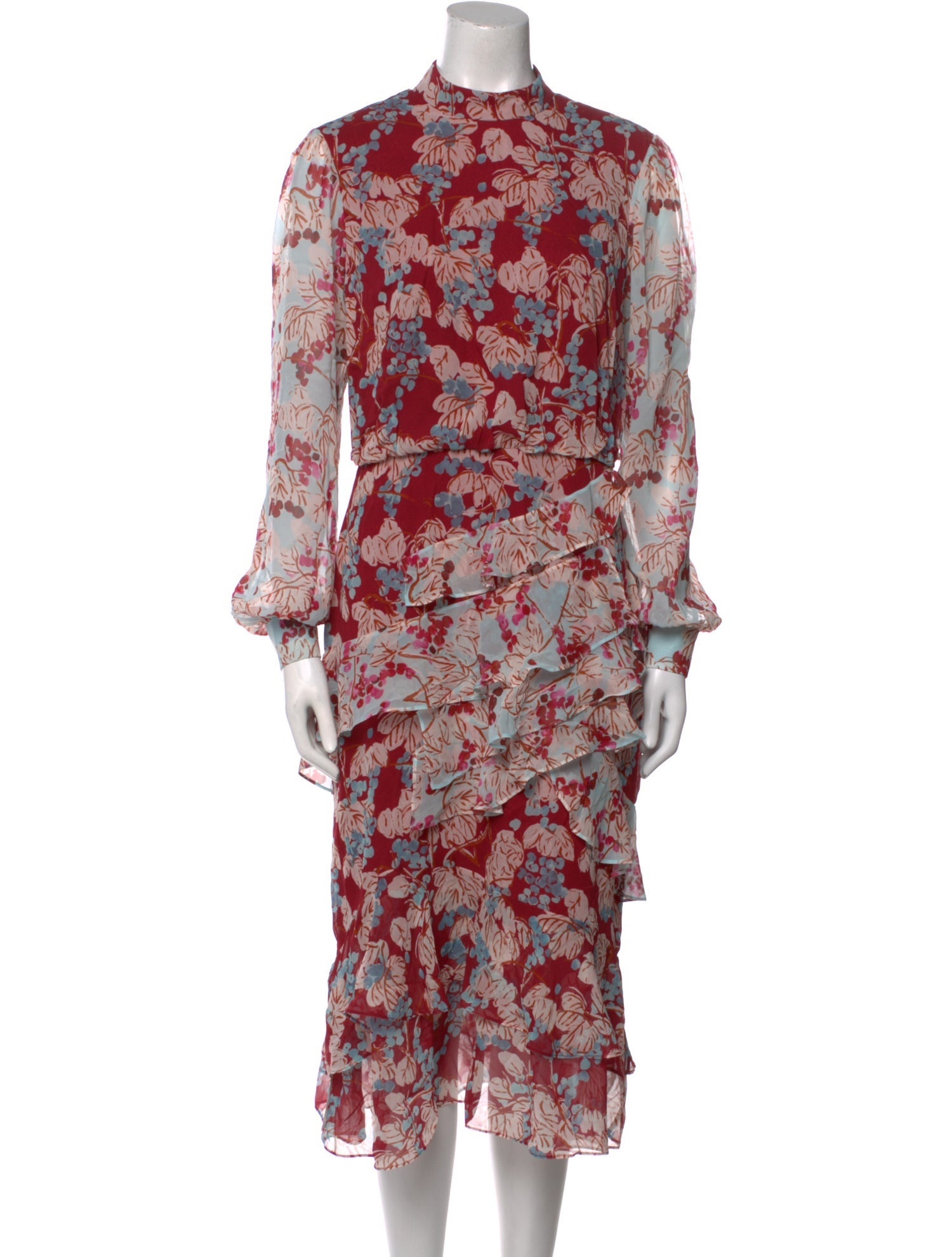 Saloni Silk Midi Length Dress