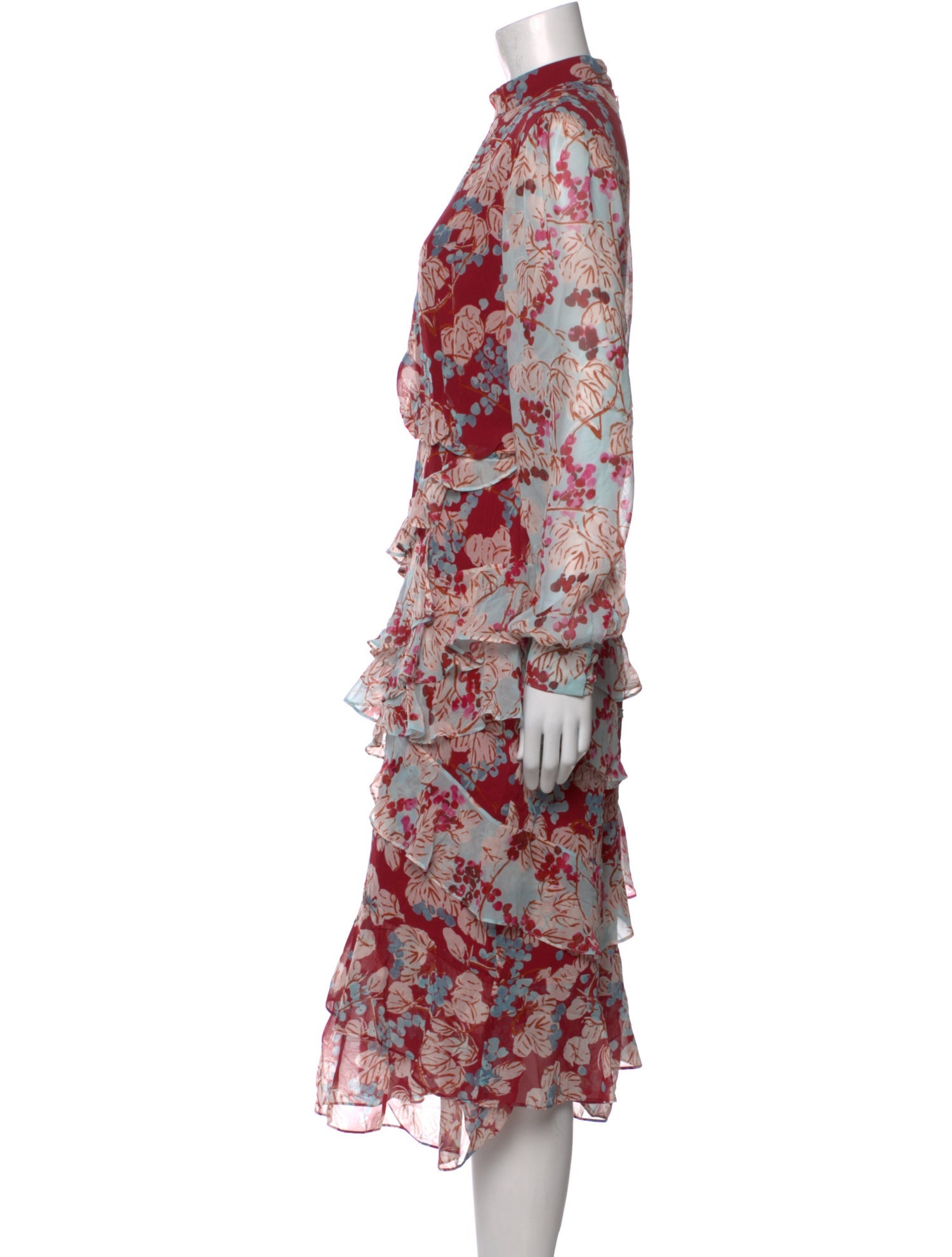 Saloni Silk Midi Length Dress