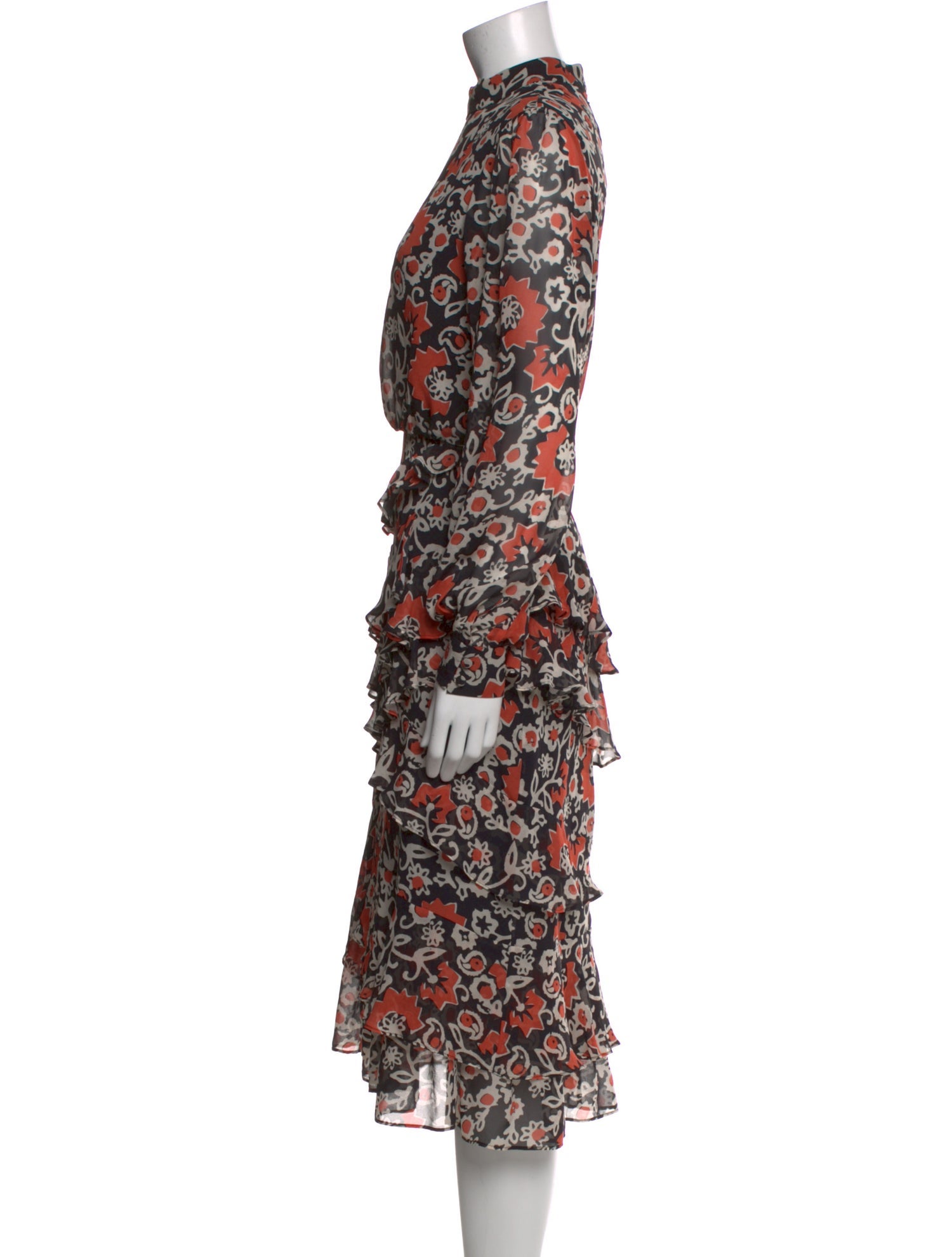 Saloni Silk Midi Length Dress