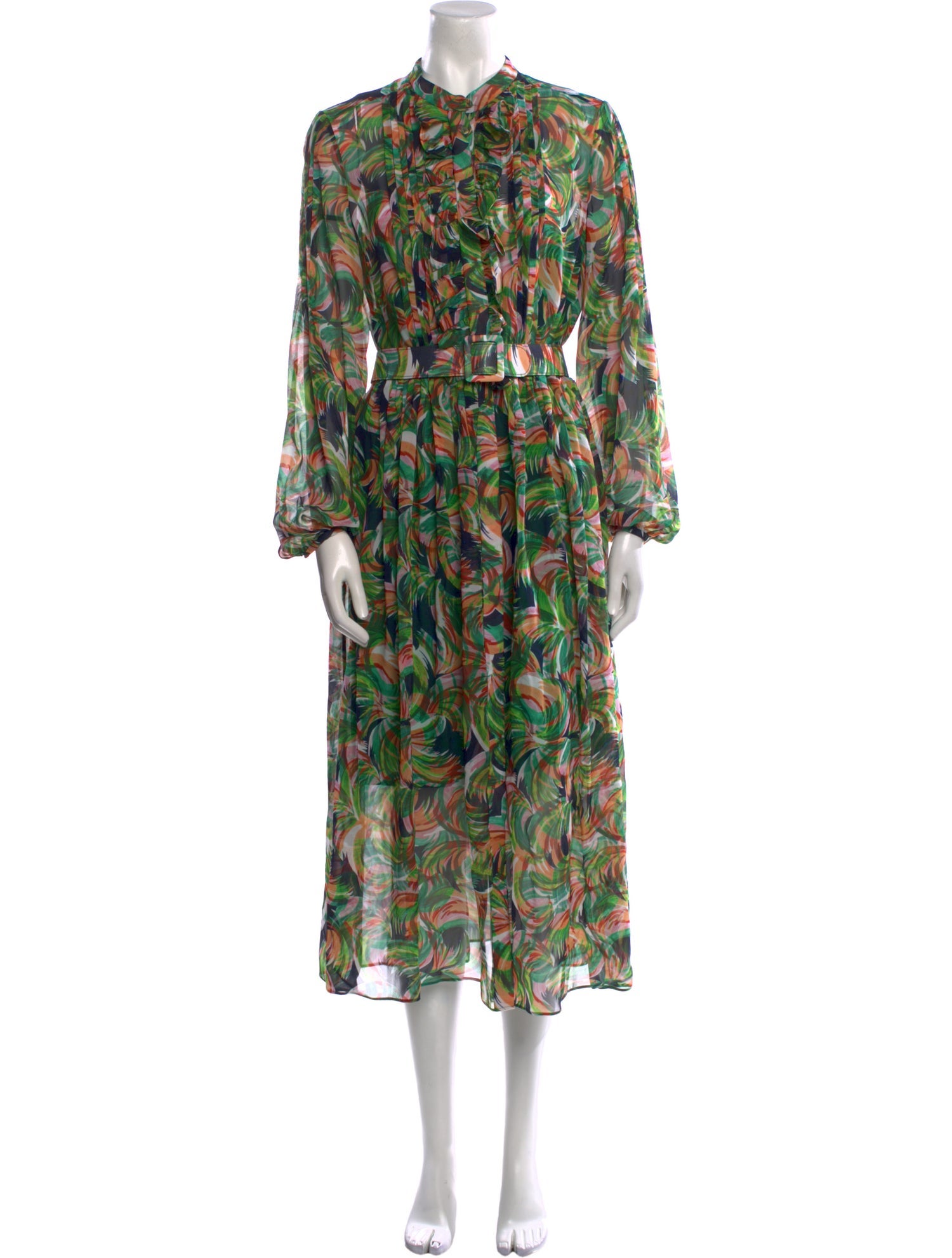 Saloni Printed Long Dress w/ Tags