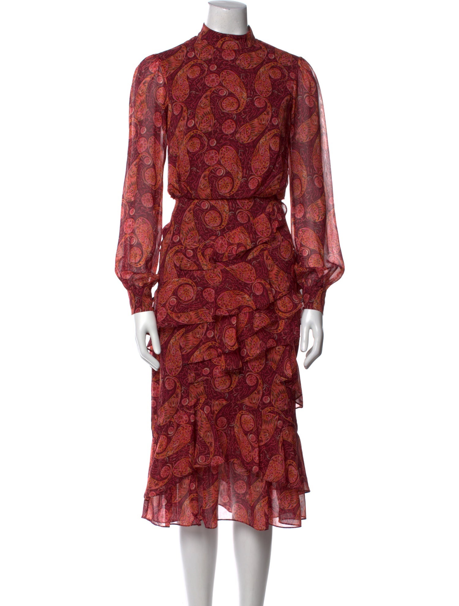 Saloni Silk Midi Length Dress