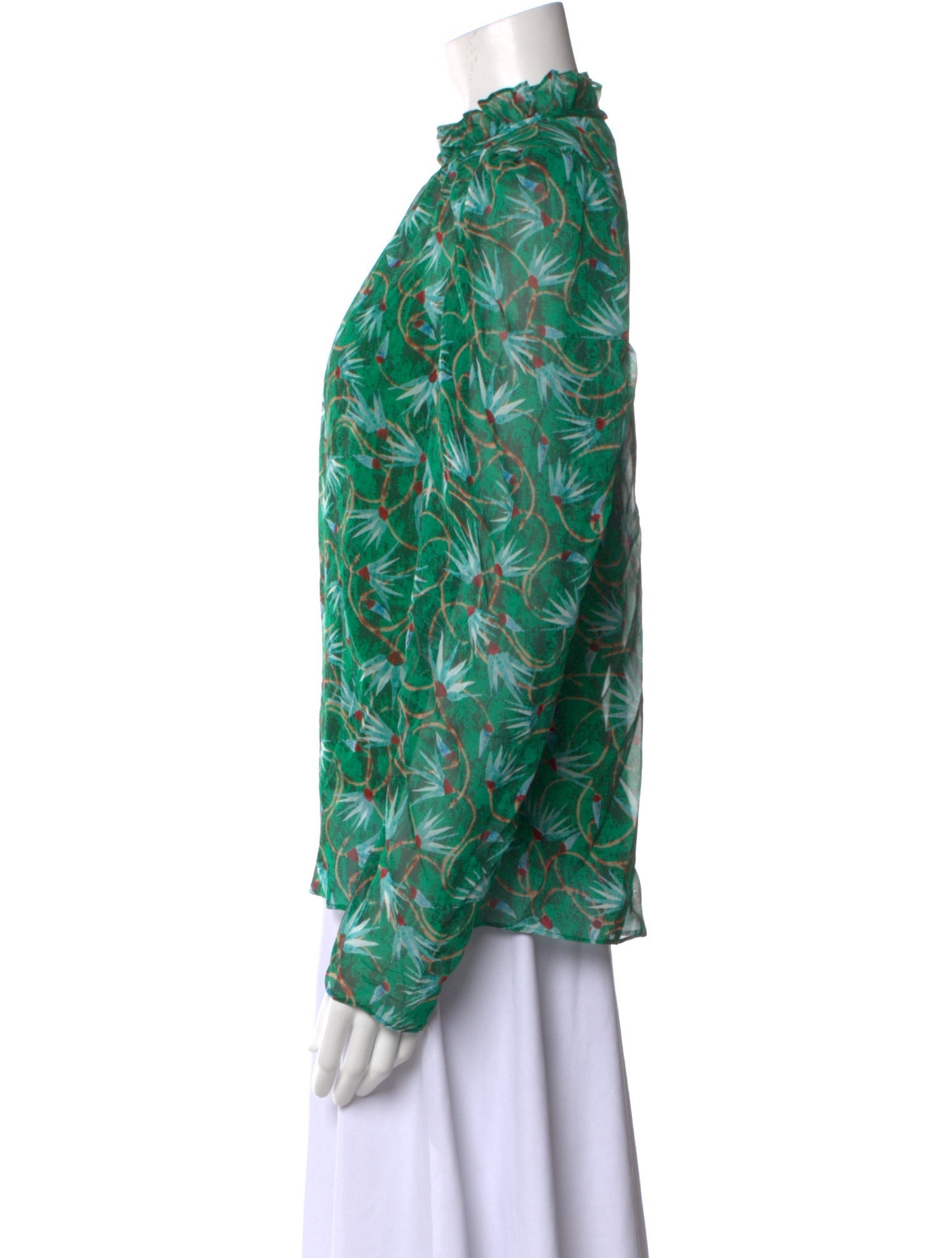 Saloni Silk Floral Print Blouse