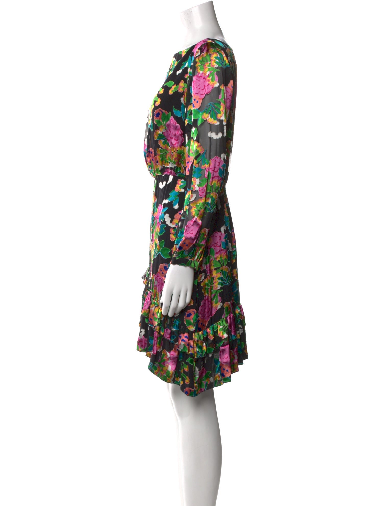 Saloni Floral Print Long Dress