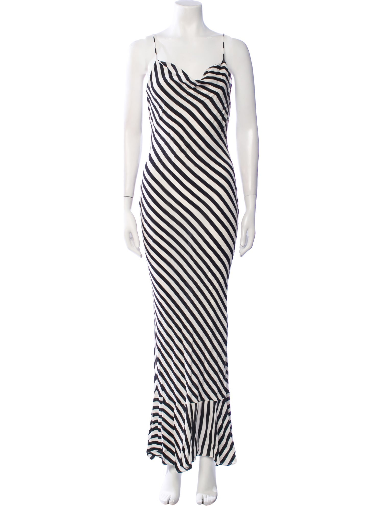 Saloni Striped Long Dress