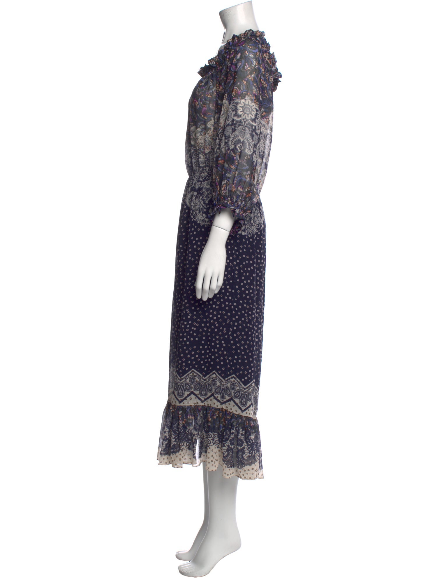 Saloni Printed Long Dress