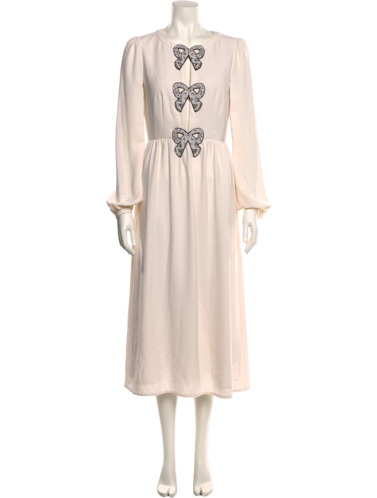 Saloni Crew Neck Midi Length Dress