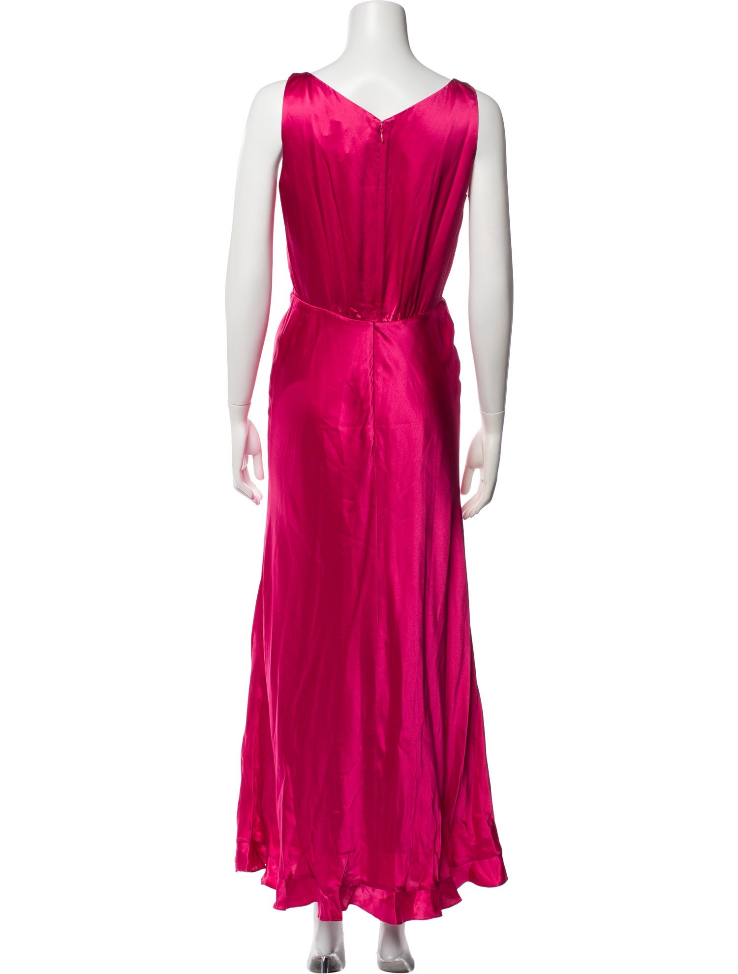 saloni red silk dress Saloni Silk Long Dress - Red Dresses, Clothing - WST50827