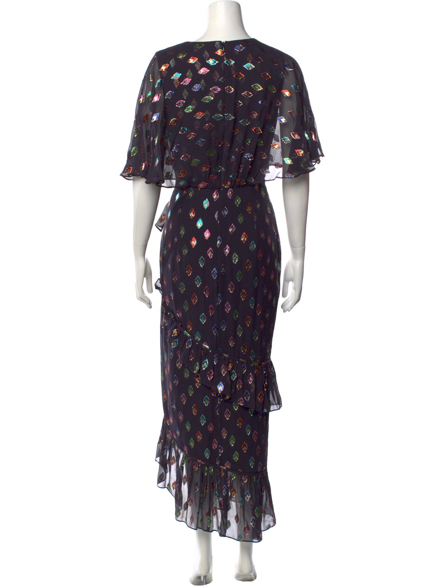 saloni purple dress Saloni Jamie Tie-detailed Embroidered Midi Dress