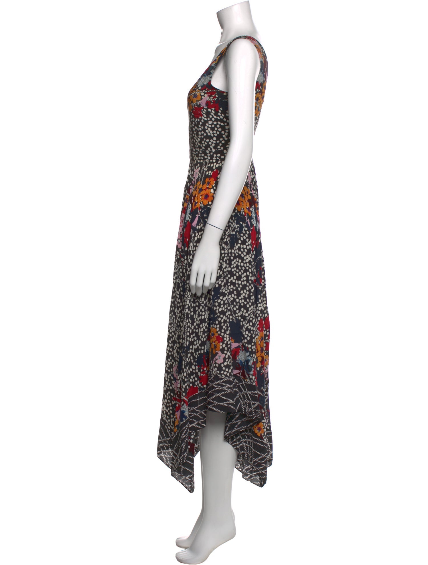 Saloni Silk Midi Length Dress