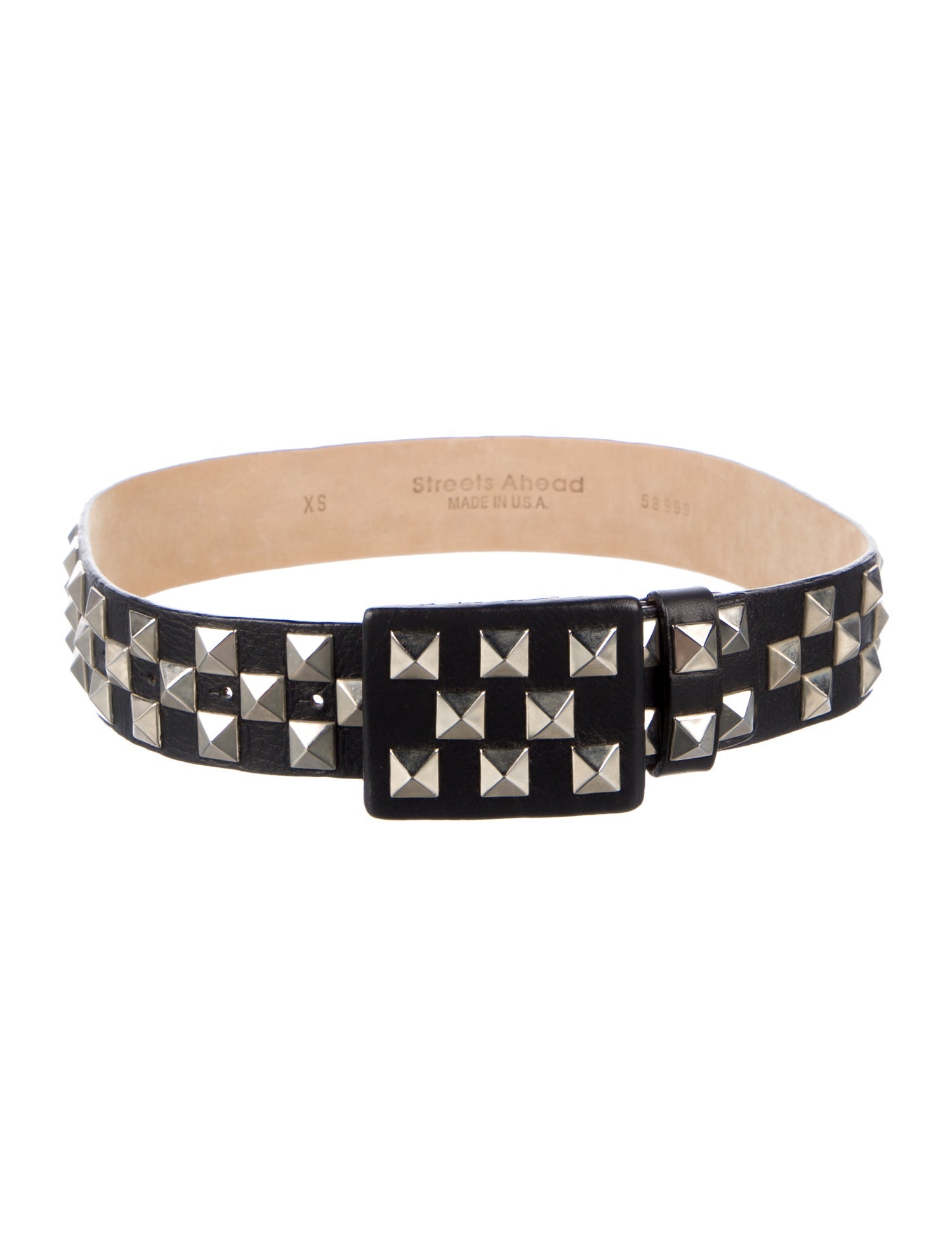Streets Ahead Leather Studded Accents Waist Belt