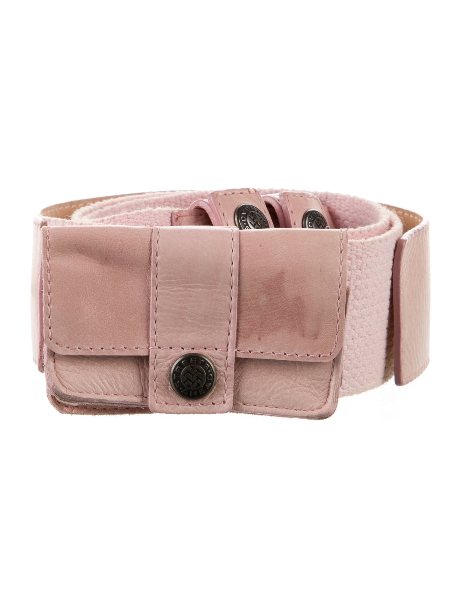 Streets Ahead Canvas Leather Trim Embellishment Waist Belt