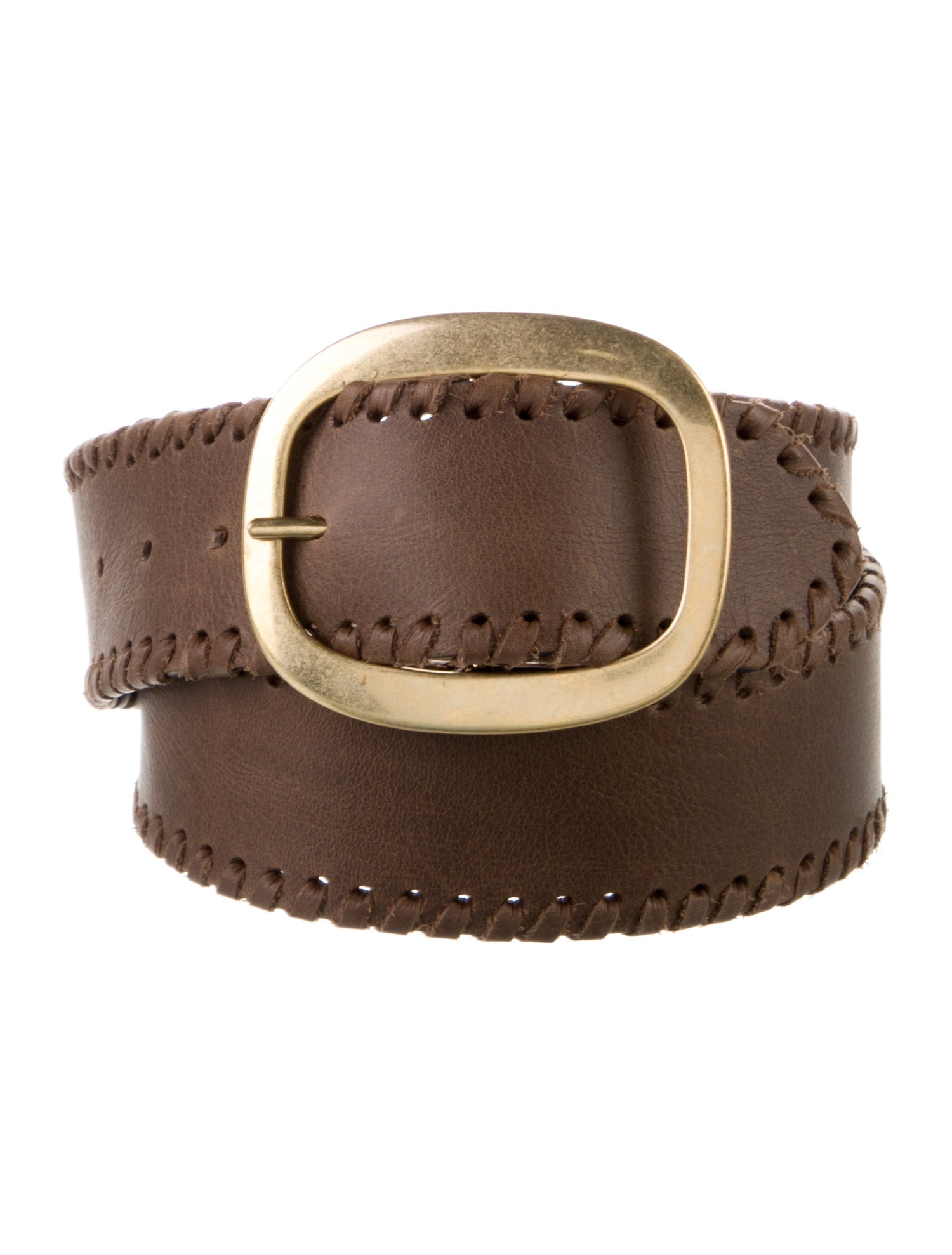 Streets Ahead Leather Whipstitch Trim Belt
