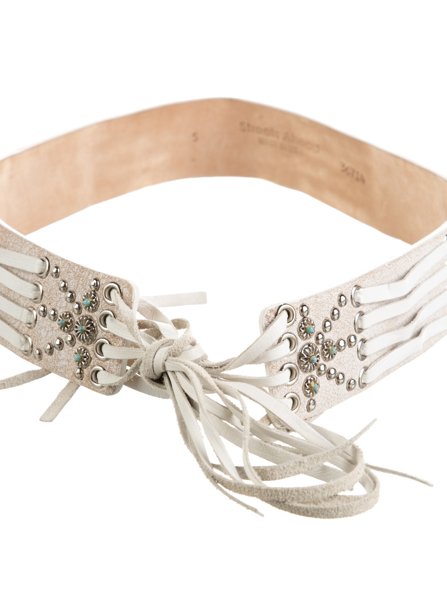 Streets Ahead Leather Studded Accents Waist Belt