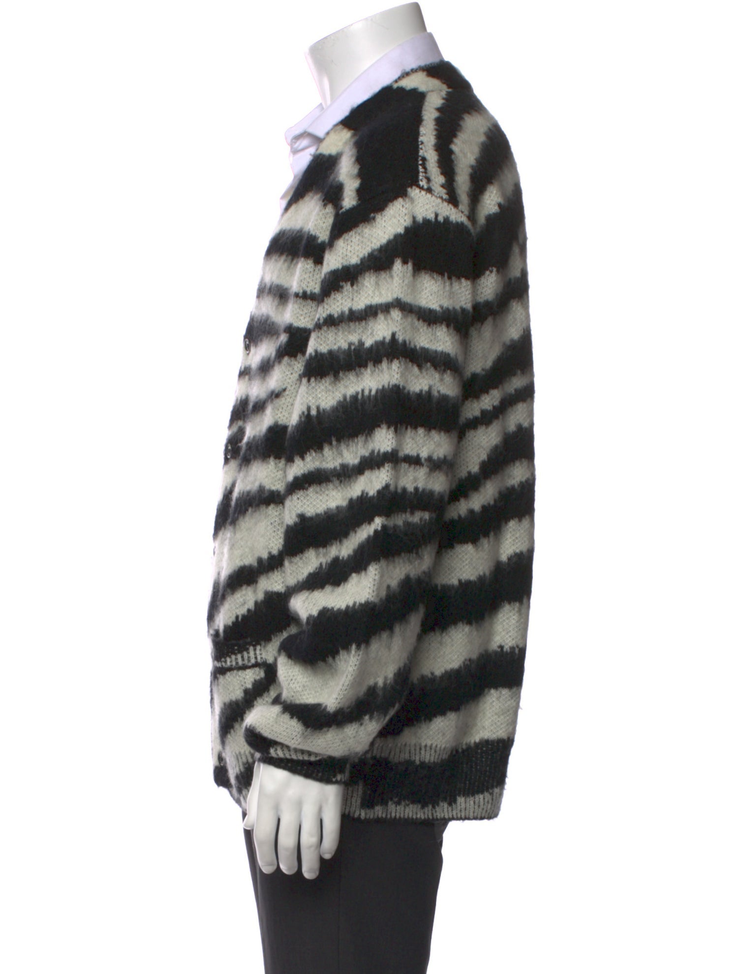 Stampd Striped V-Neck Cardigan