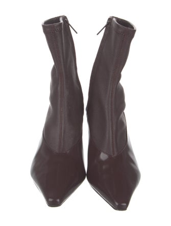 St. Agni Leather Printed Sock Boots