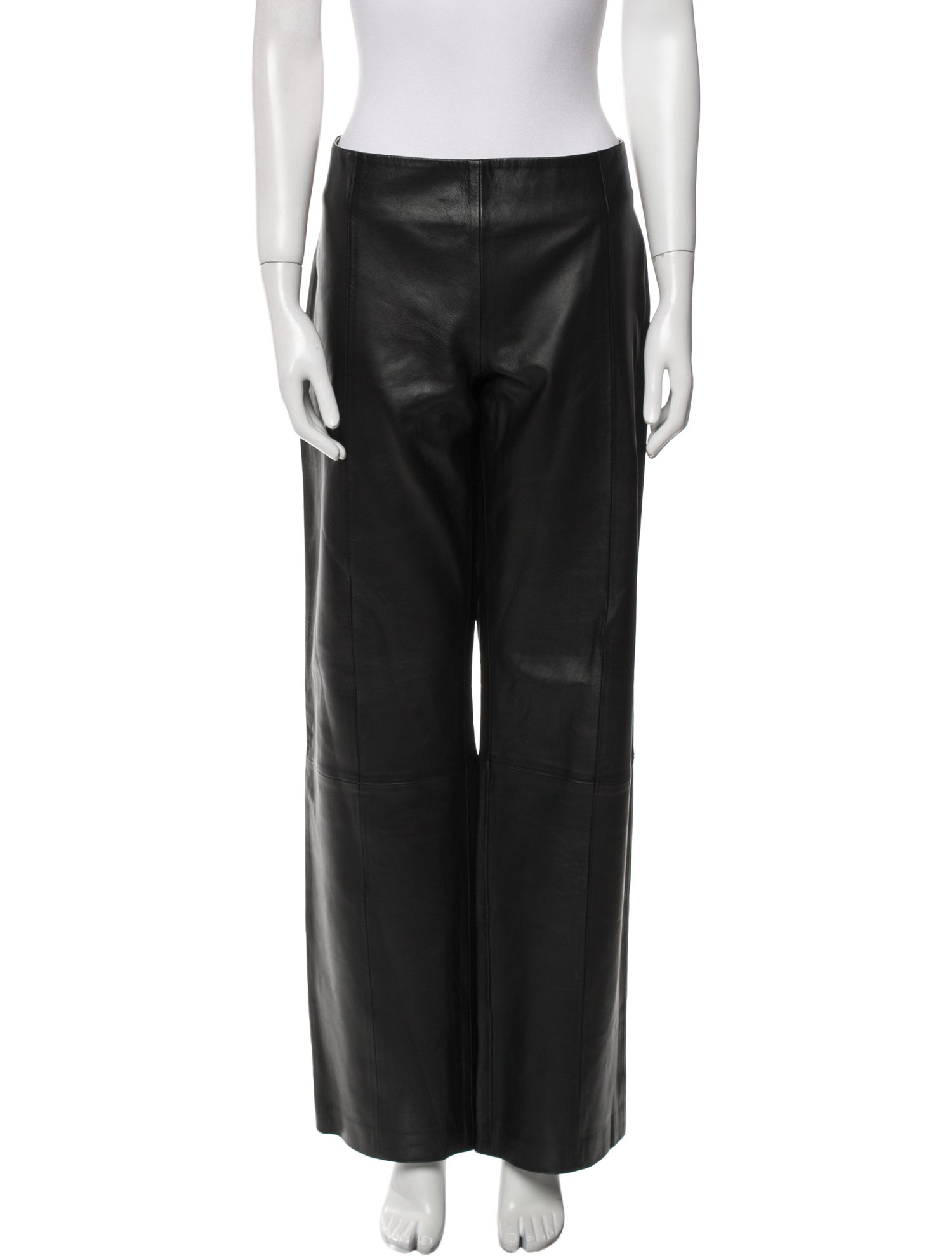 St. Agni Leather Wide Leg Pants