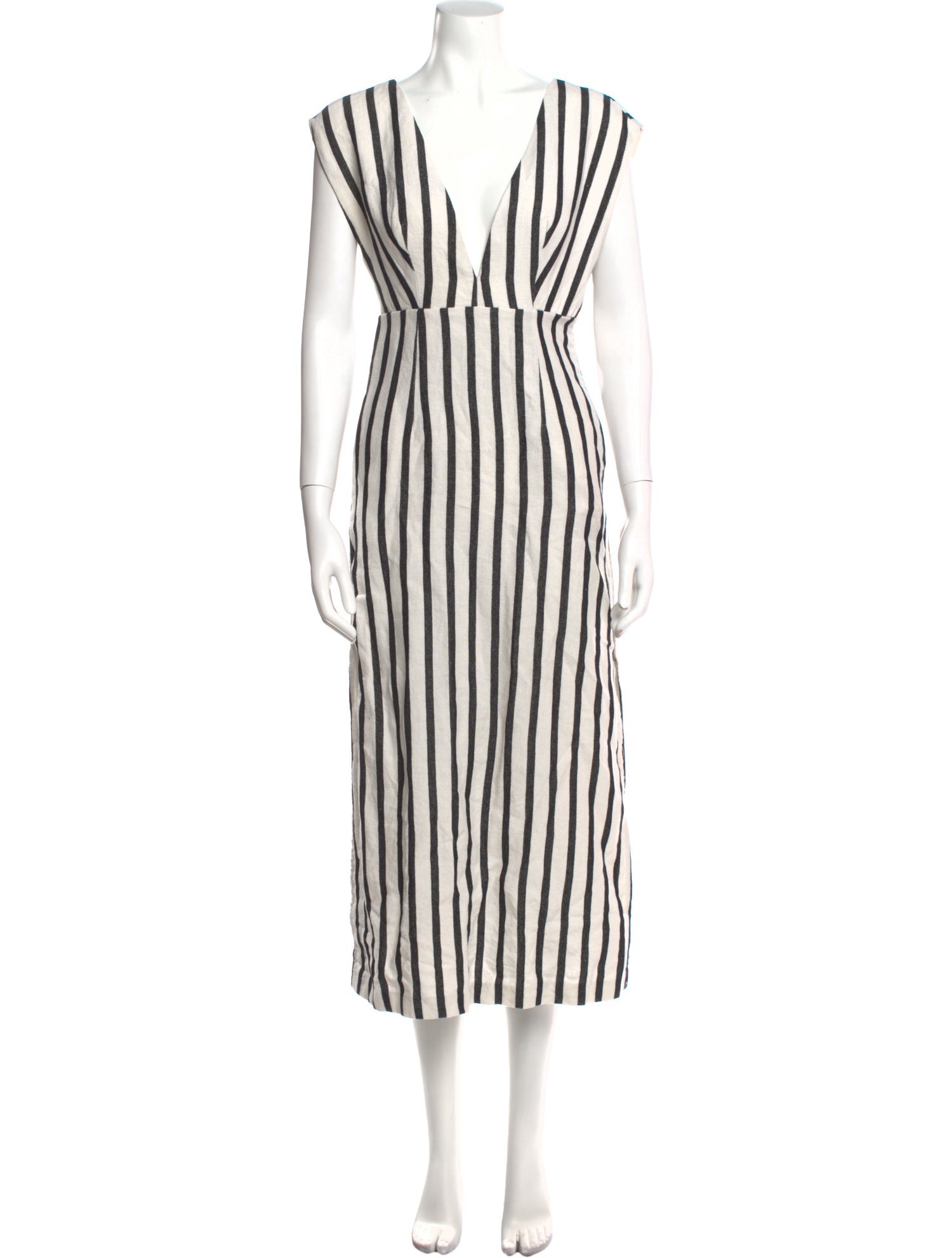 St. Agni Linen Midi Length Dress