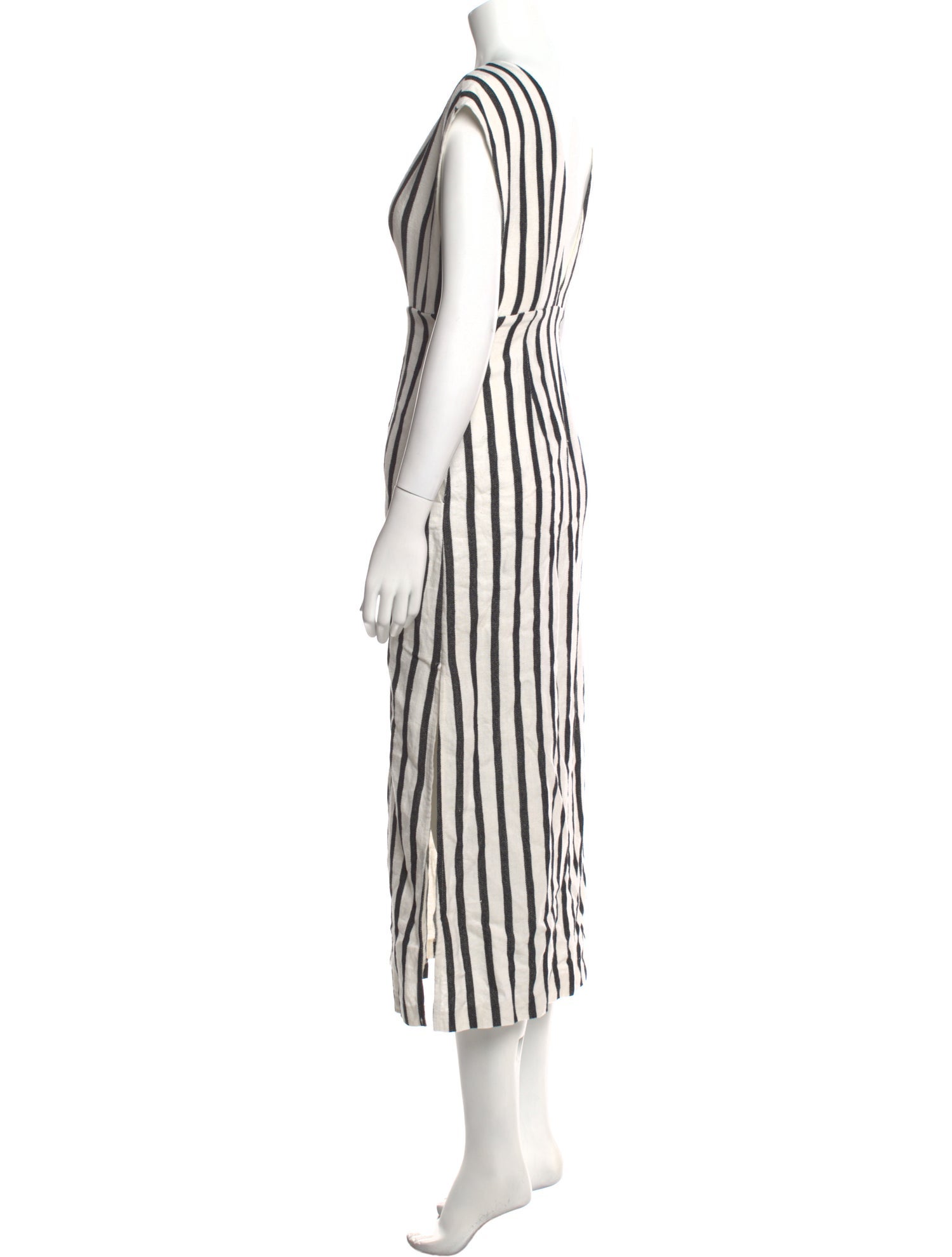 St. Agni Linen Midi Length Dress