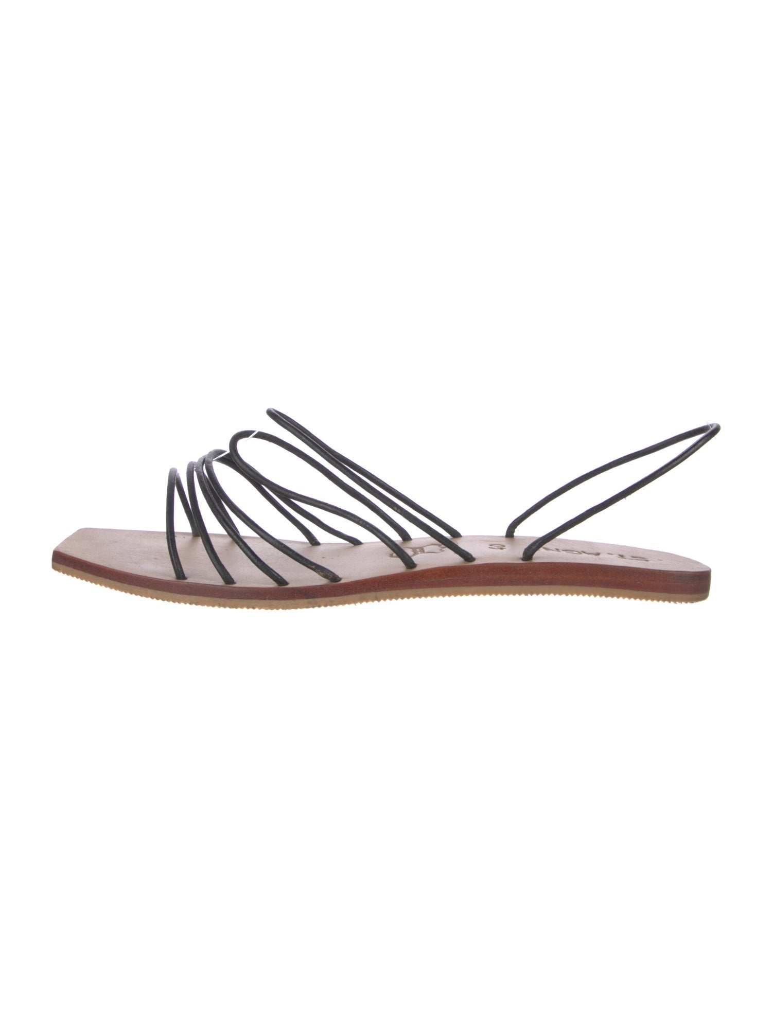 St. Agni Leather Slingback Sandals