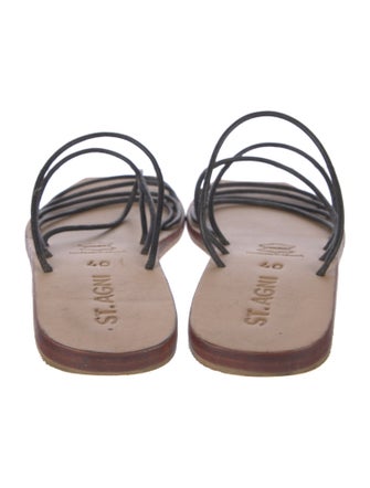 St. Agni Leather Slingback Sandals
