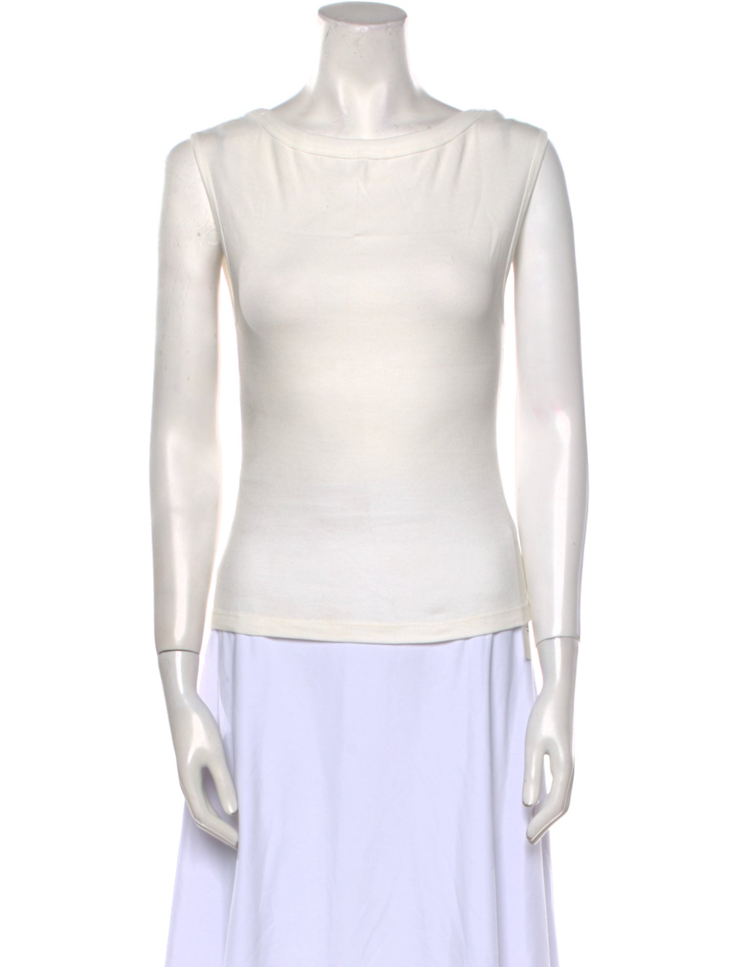 St. Agni Bateau Neckline Sleeveless Top
