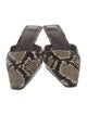 St. Agni Embossed Leather Animal Print Mules