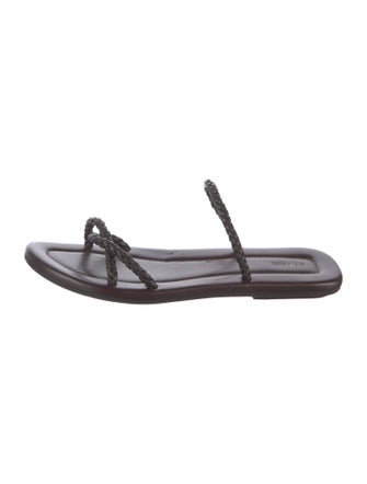 St. Agni Leather Slingback Sandals