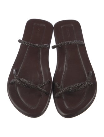 St. Agni Leather Slingback Sandals