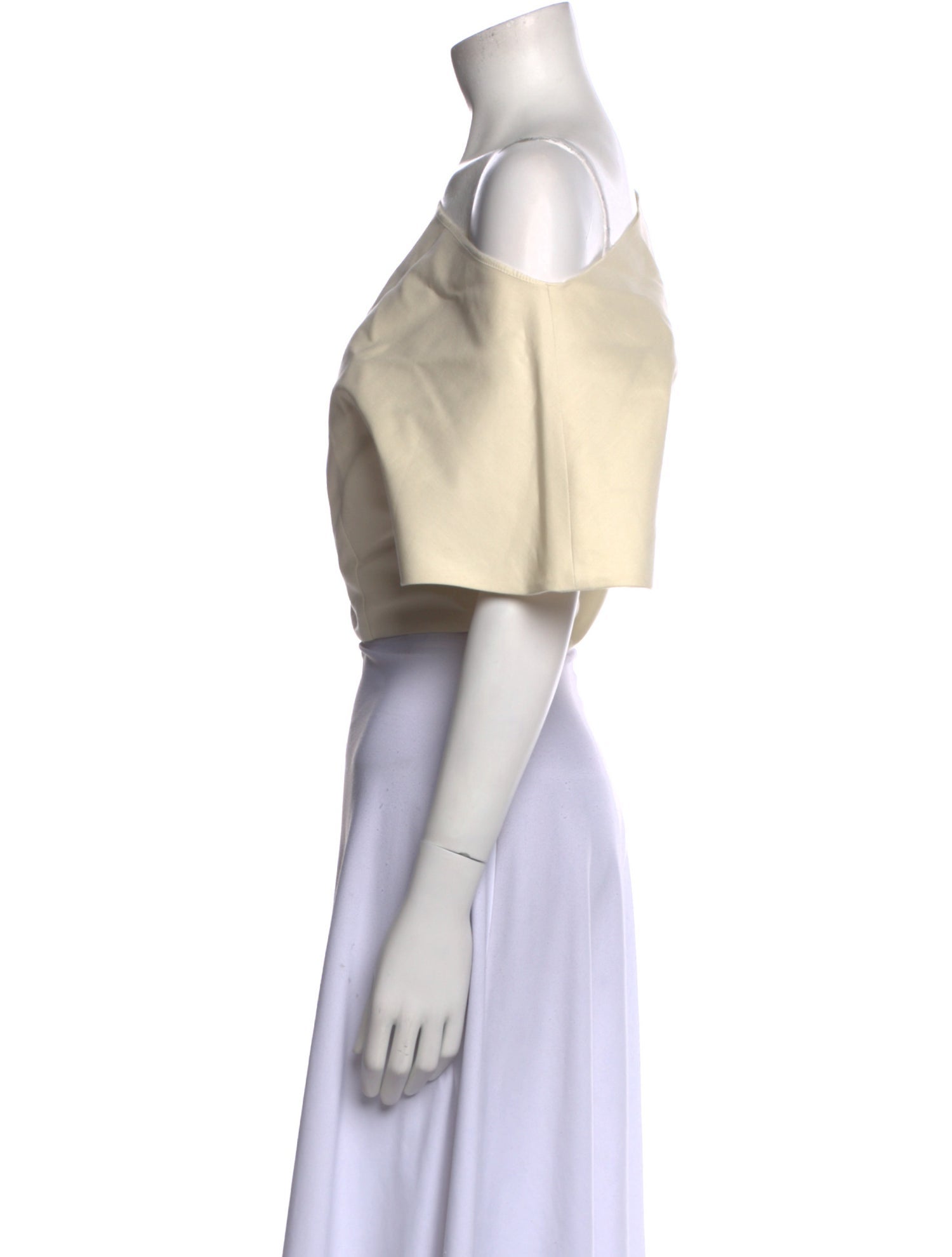 St. Agni Asymmetrical Short Sleeve Crop Top