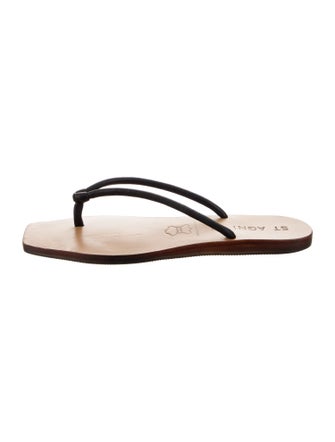 St. Agni Leather Flip Flops