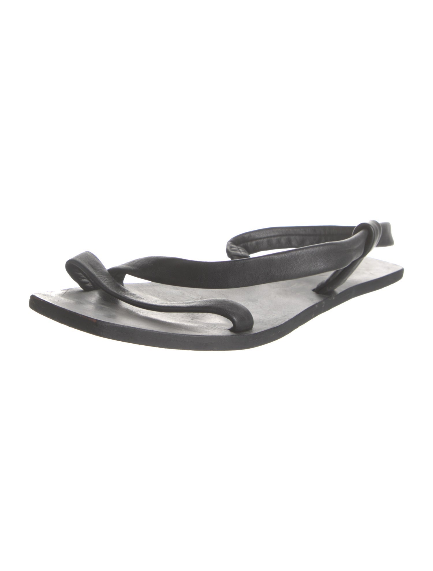 St. Agni Leather Slingback Sandals