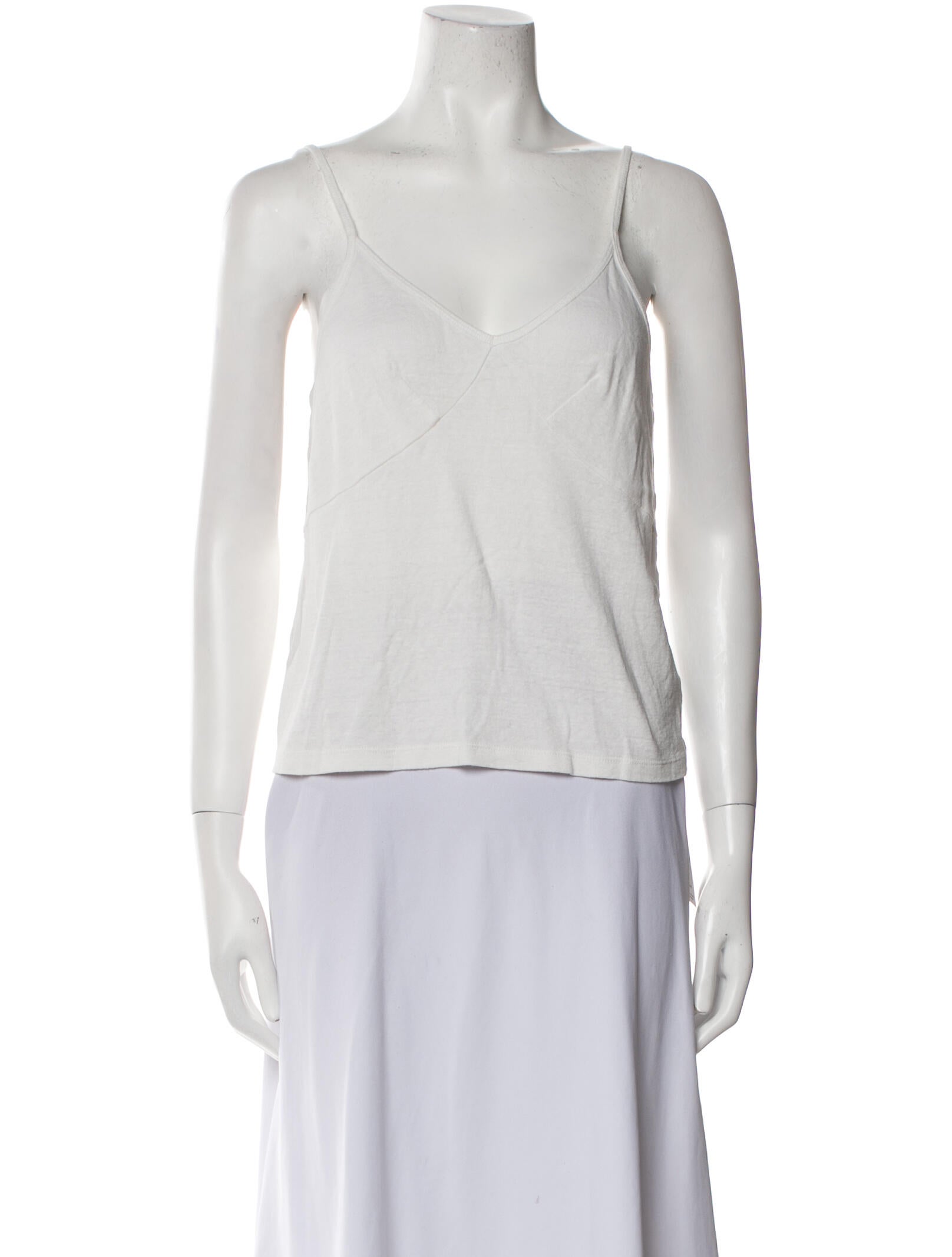 St. Agni Linen V-Neck Top
