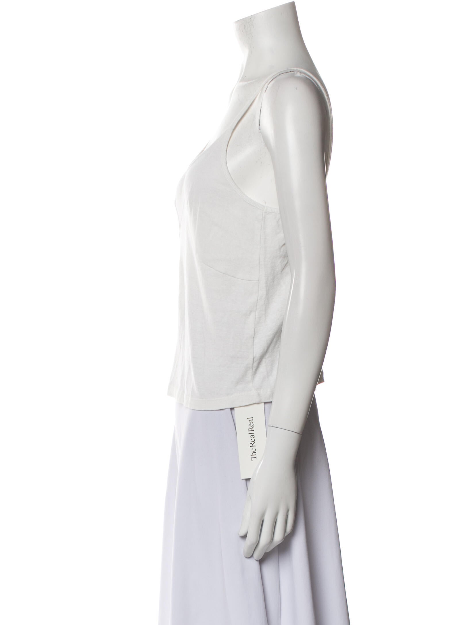 St. Agni Linen V-Neck Top