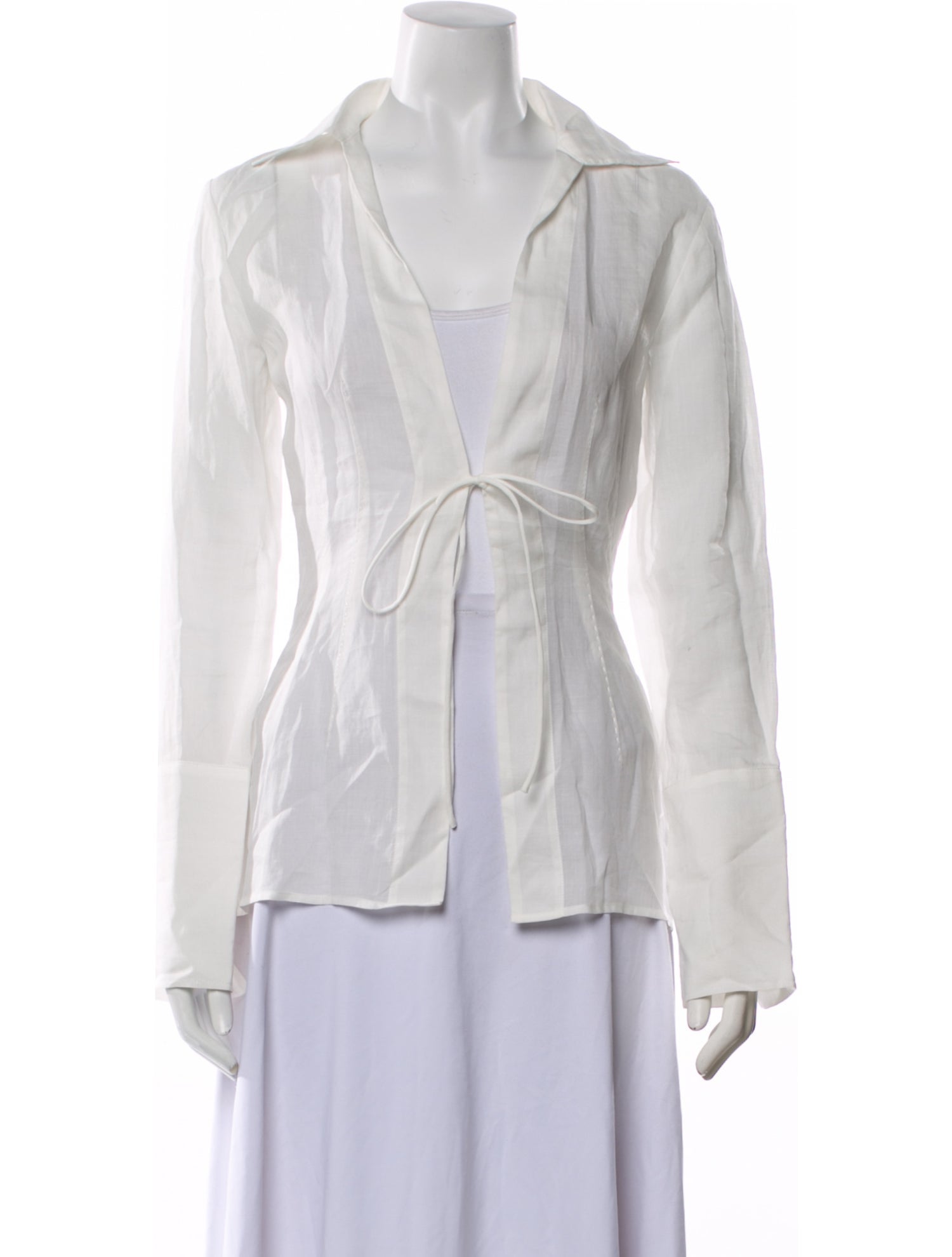 St. Agni V-Neck Long Sleeve Blouse