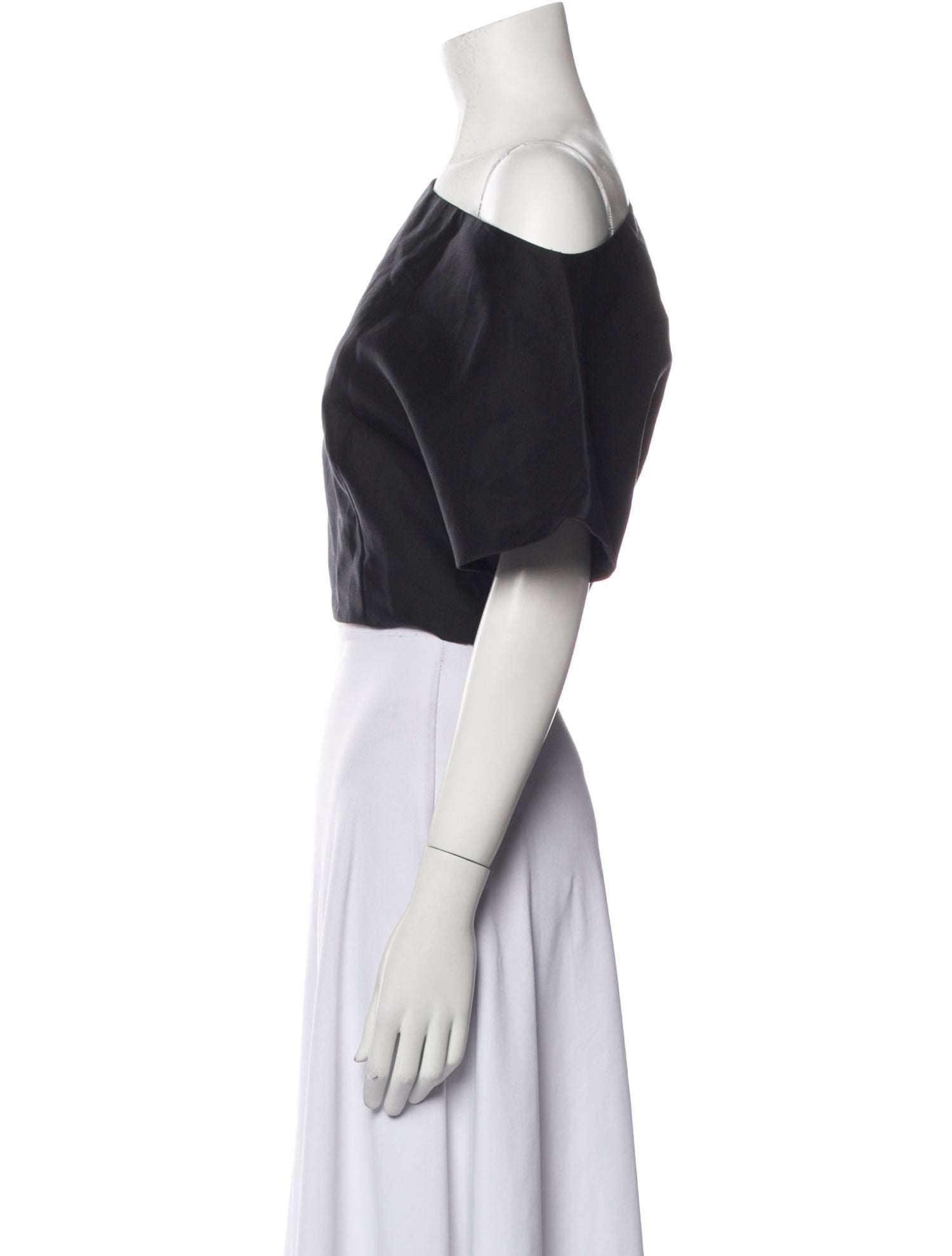 St. Agni Off-The-Shoulder Short Sleeve Crop Top