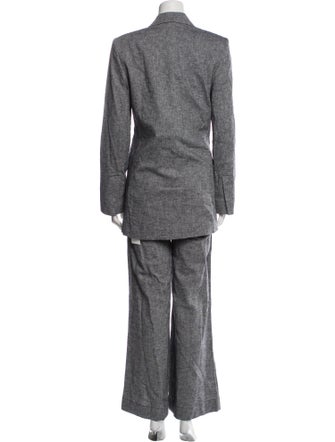 St. Agni Linen Ruffle Embellishment Pant Set