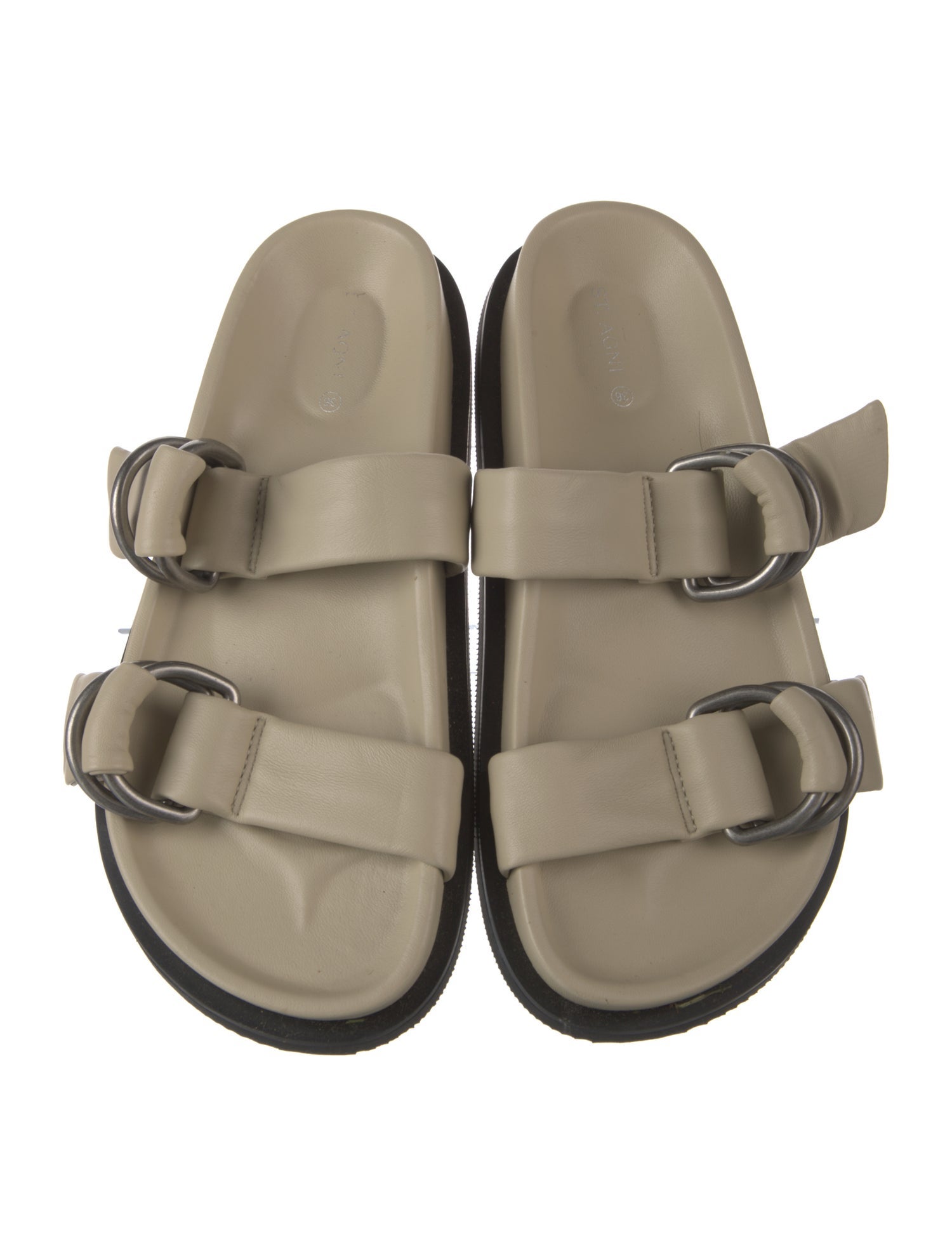 St. Agni Leather Slides