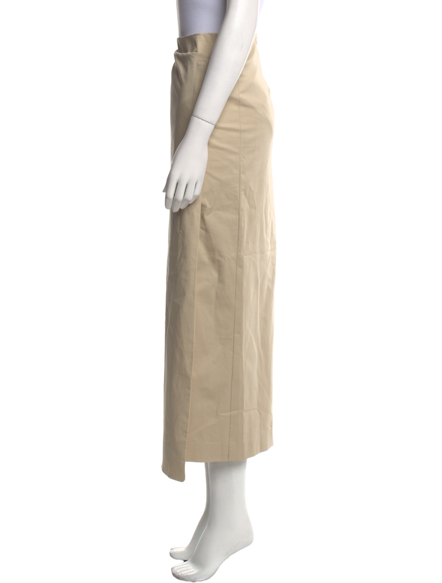 St. Agni Silk Midi Length Skirt